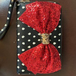 Betsey Johnson Bow Lesque Wristlet